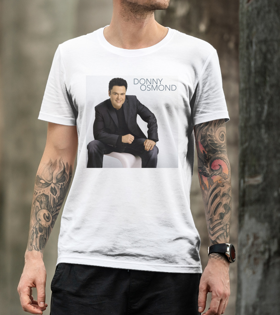 DONNY OSMOND Sitting In Black Suit T-Shirt