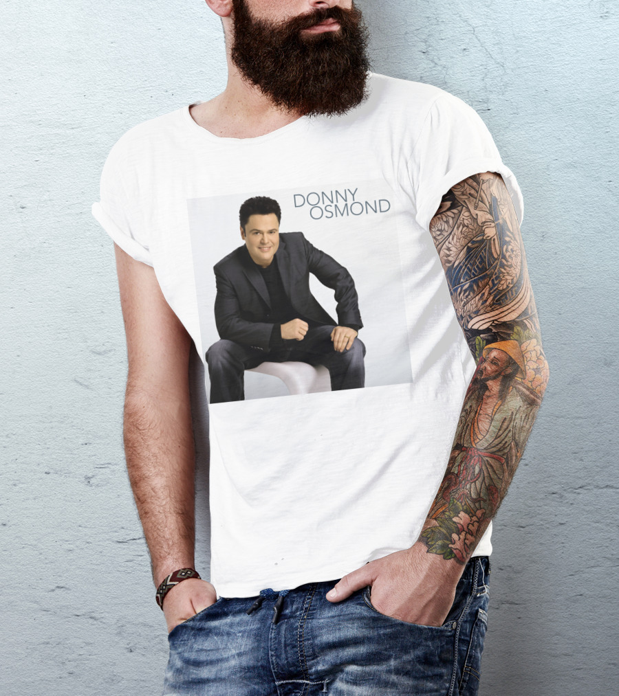 DONNY OSMOND Sitting In Black Suit T-Shirt
