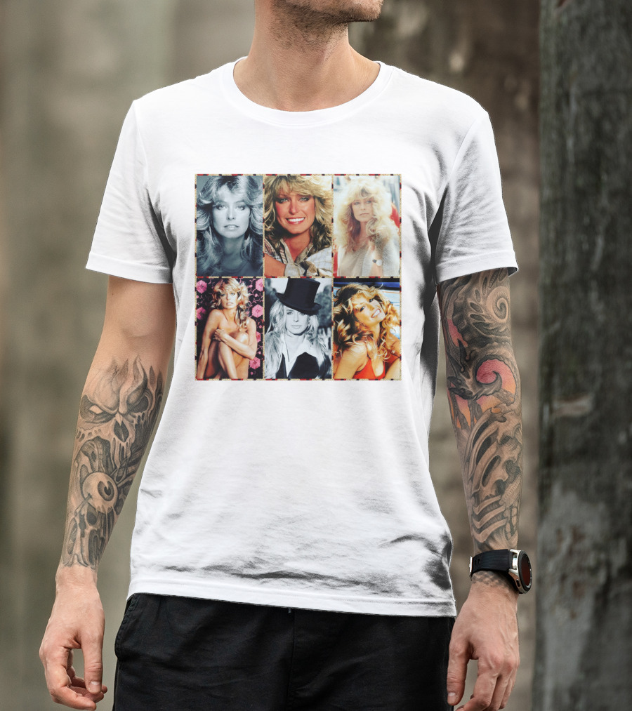 Farrah Fawcett Iconic Photo Collage T-Shirt