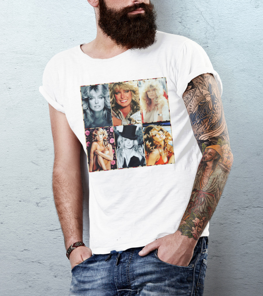 Farrah Fawcett Iconic Photo Collage T-Shirt