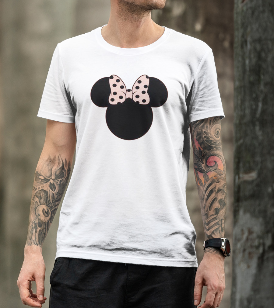 Minnie Mouse Polka Dot Bow Disney Women's Kid's T-Shirt