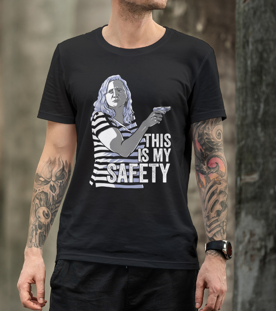 This Is My Safety Women's Striped Gun T-Shirt