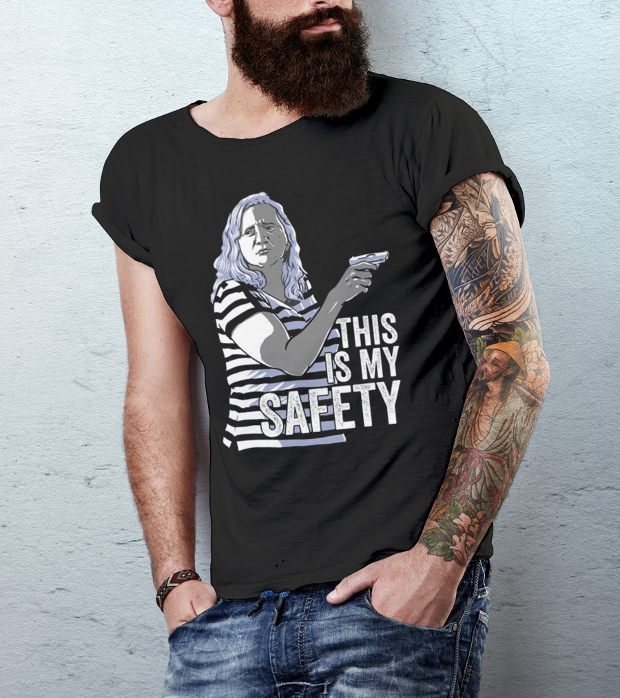 This Is My Safety Women's Striped Gun T-Shirt