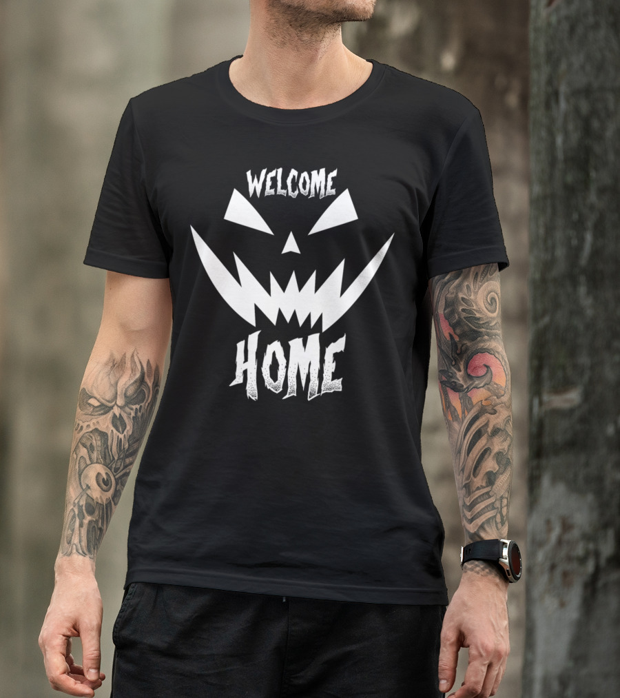 Welcome Home Halloween Pumpkin White T-Shirt
