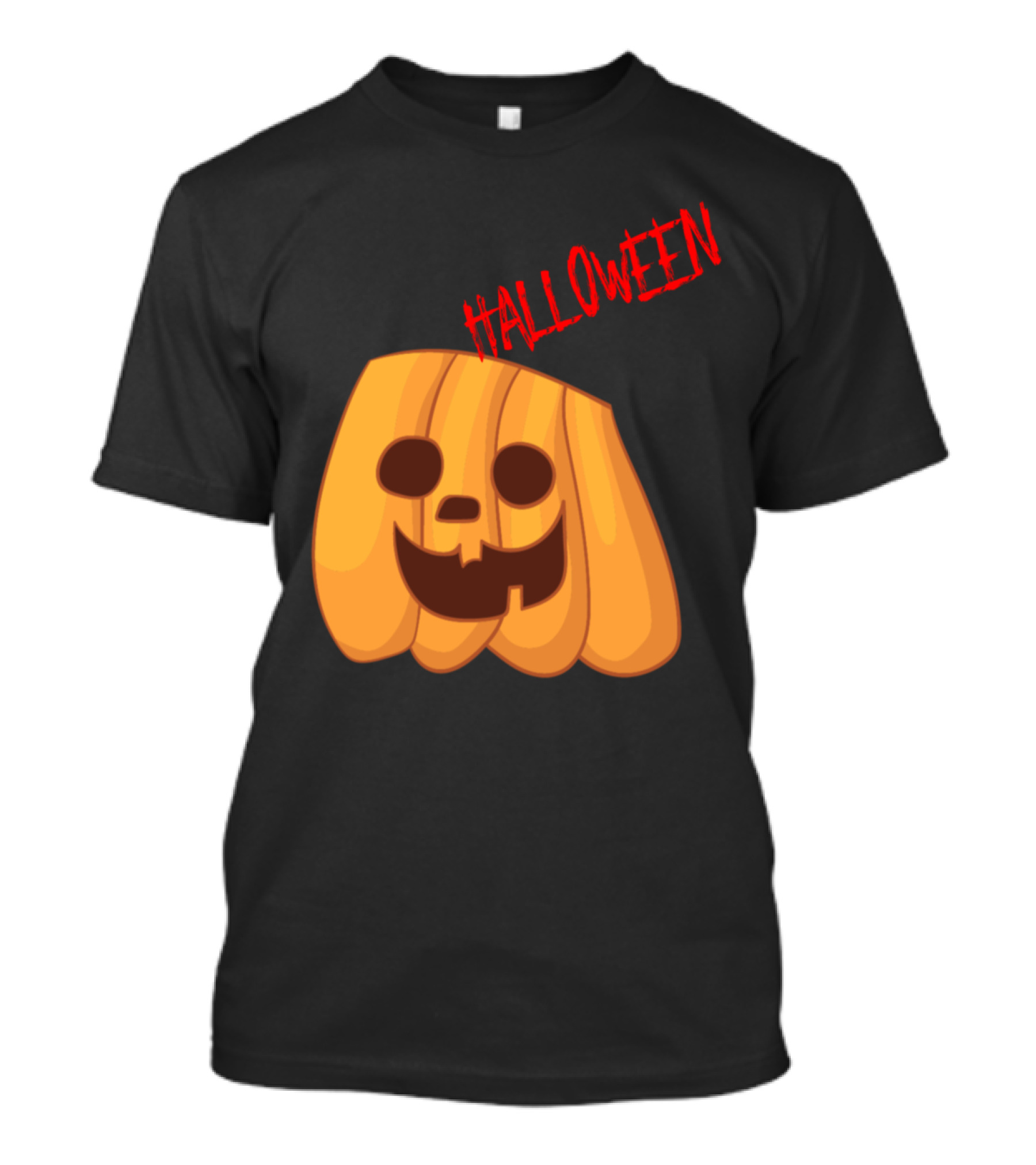 Pumpkin HALLOWEEN Jack-O'-Lantern Face T-Shirt