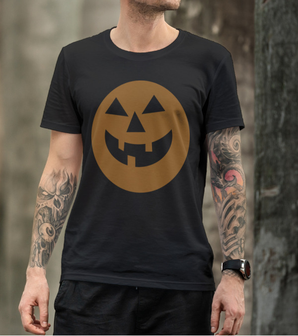 Pumpkin Laughing Face Halloween T-Shirt
