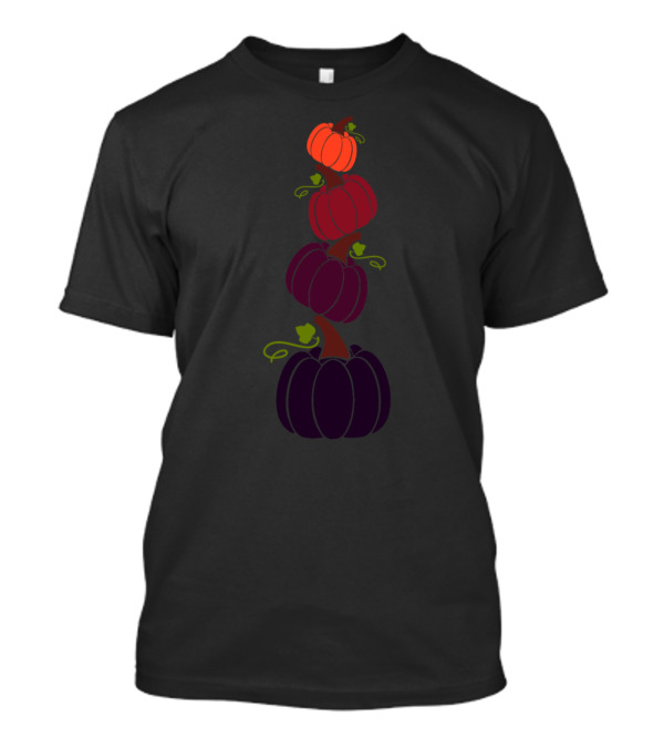 Stacked Pumpkin Tower Fall Festive Color Palette T-Shirt