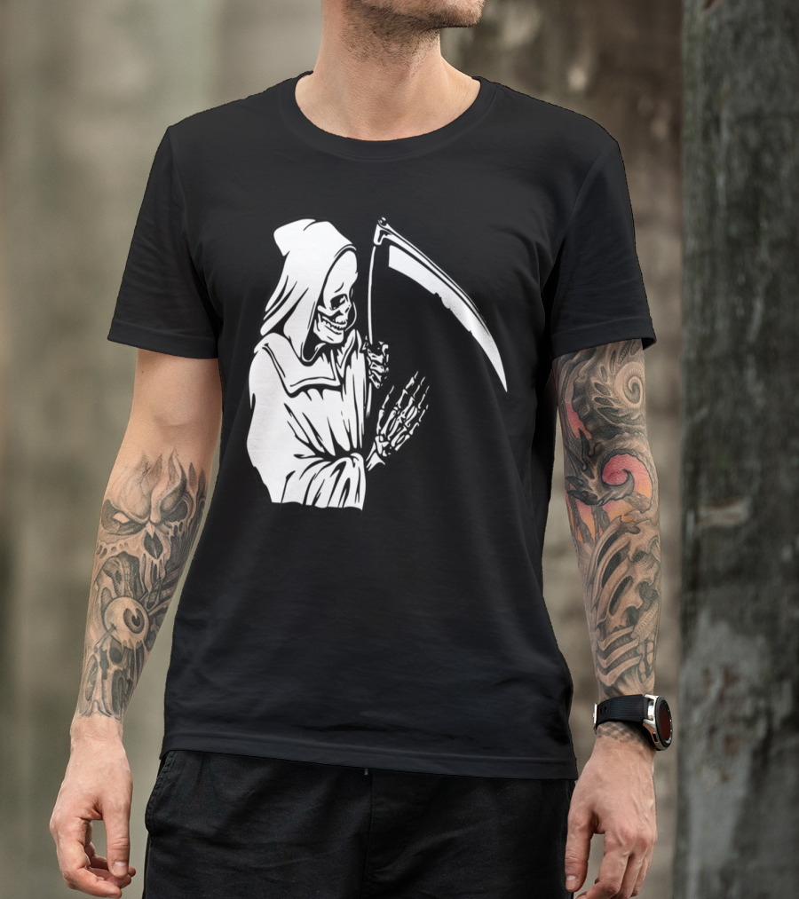 Halloween Skeleton Death Zombie Grim Reaper T-Shirt