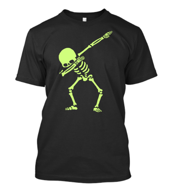 Dabbing Skeleton Dance Glow Halloween T-Shirt