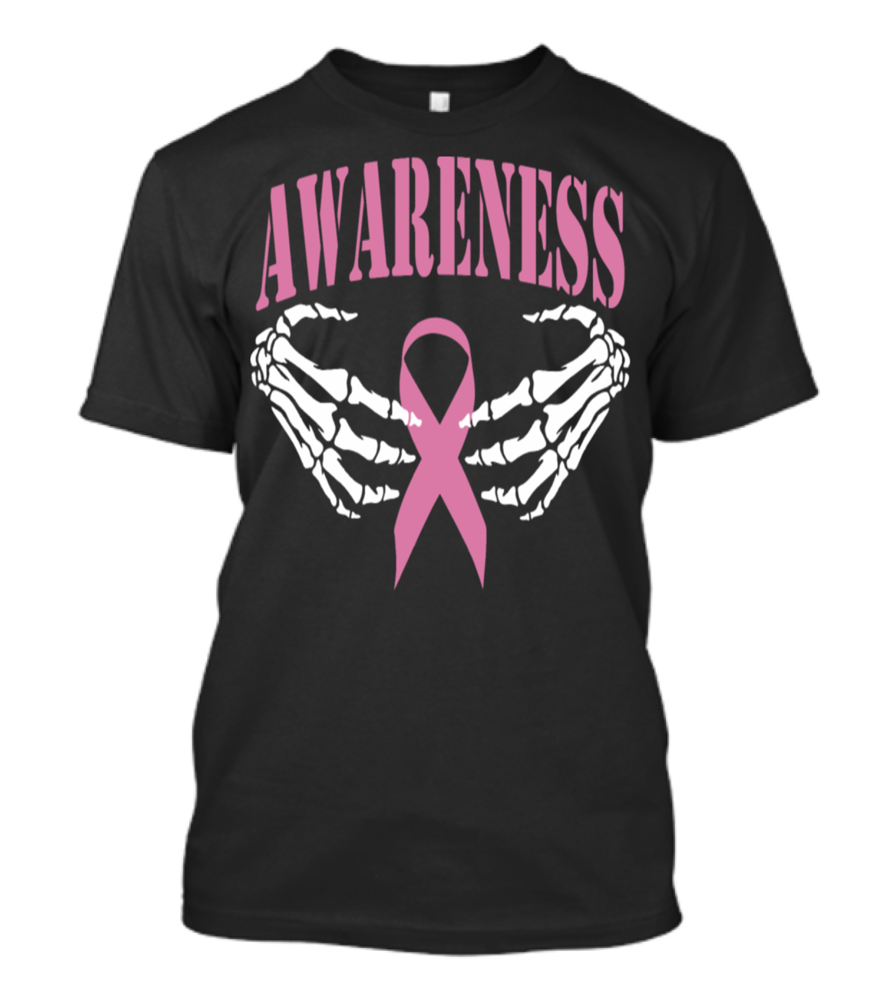 Awareness Halloween Skeleton Breast Cancer T-Shirt