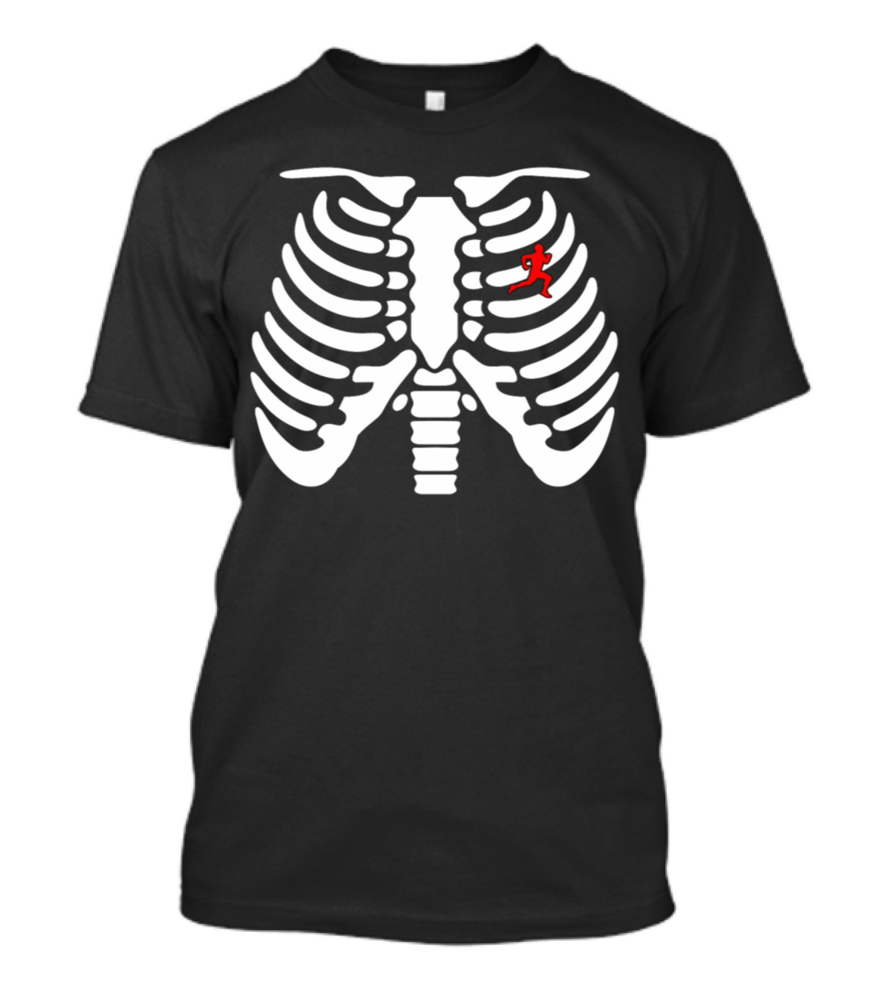 Halloween Skeleton Ribcage Runner T-Shirt