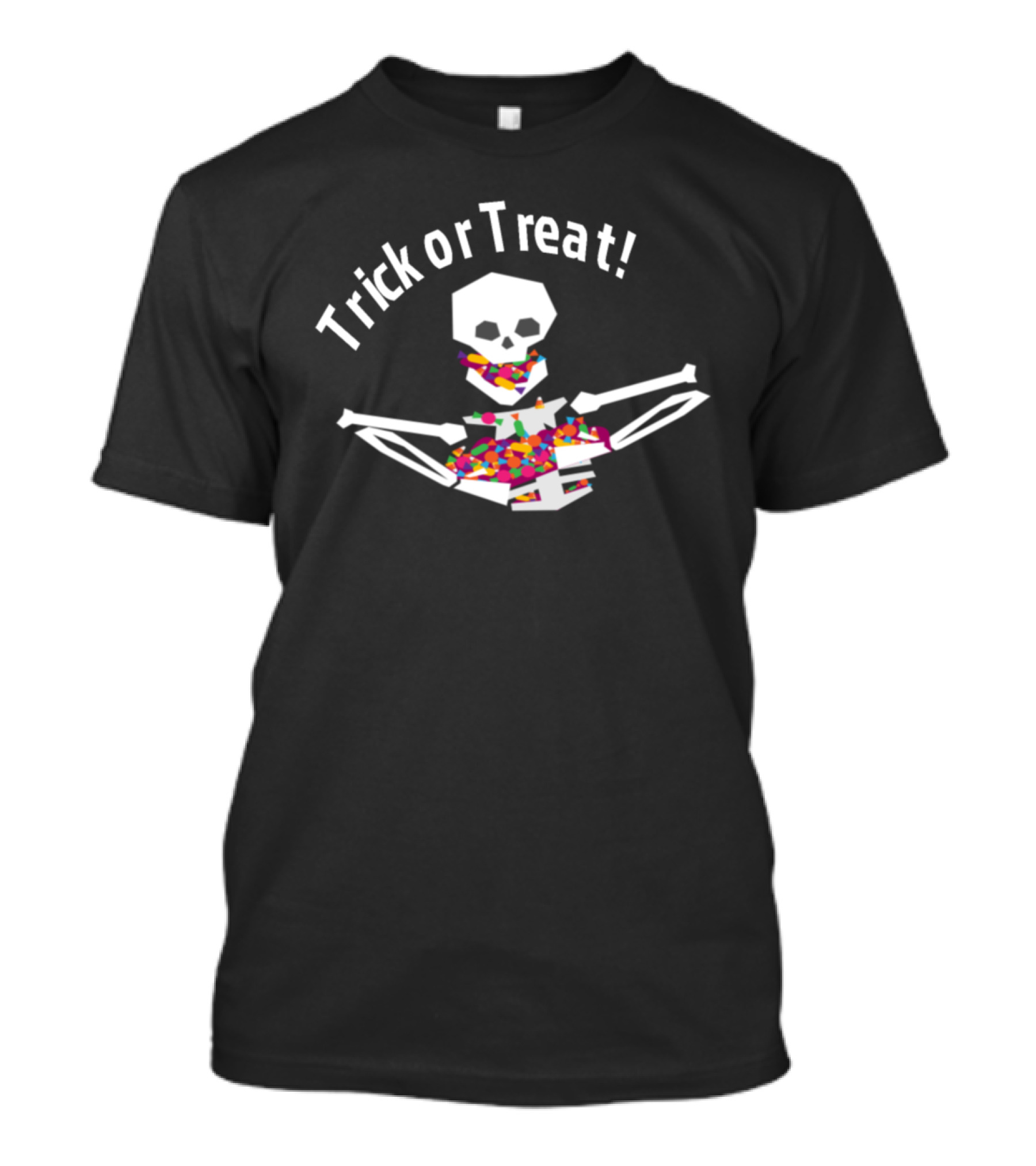 Trick Or Treat Skeleton Candy Bowl T-Shirt