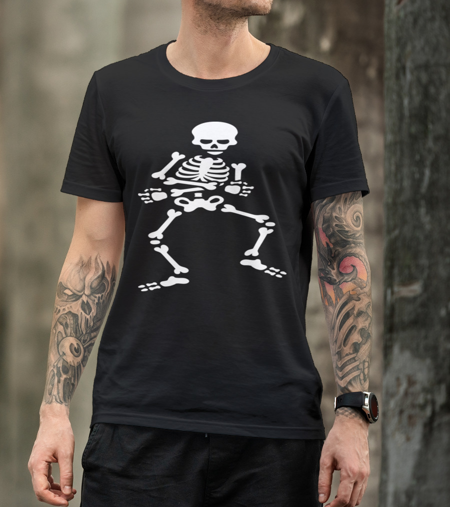 Skibidi Challenge Meme Dancing Skeleton Pose T-Shirt