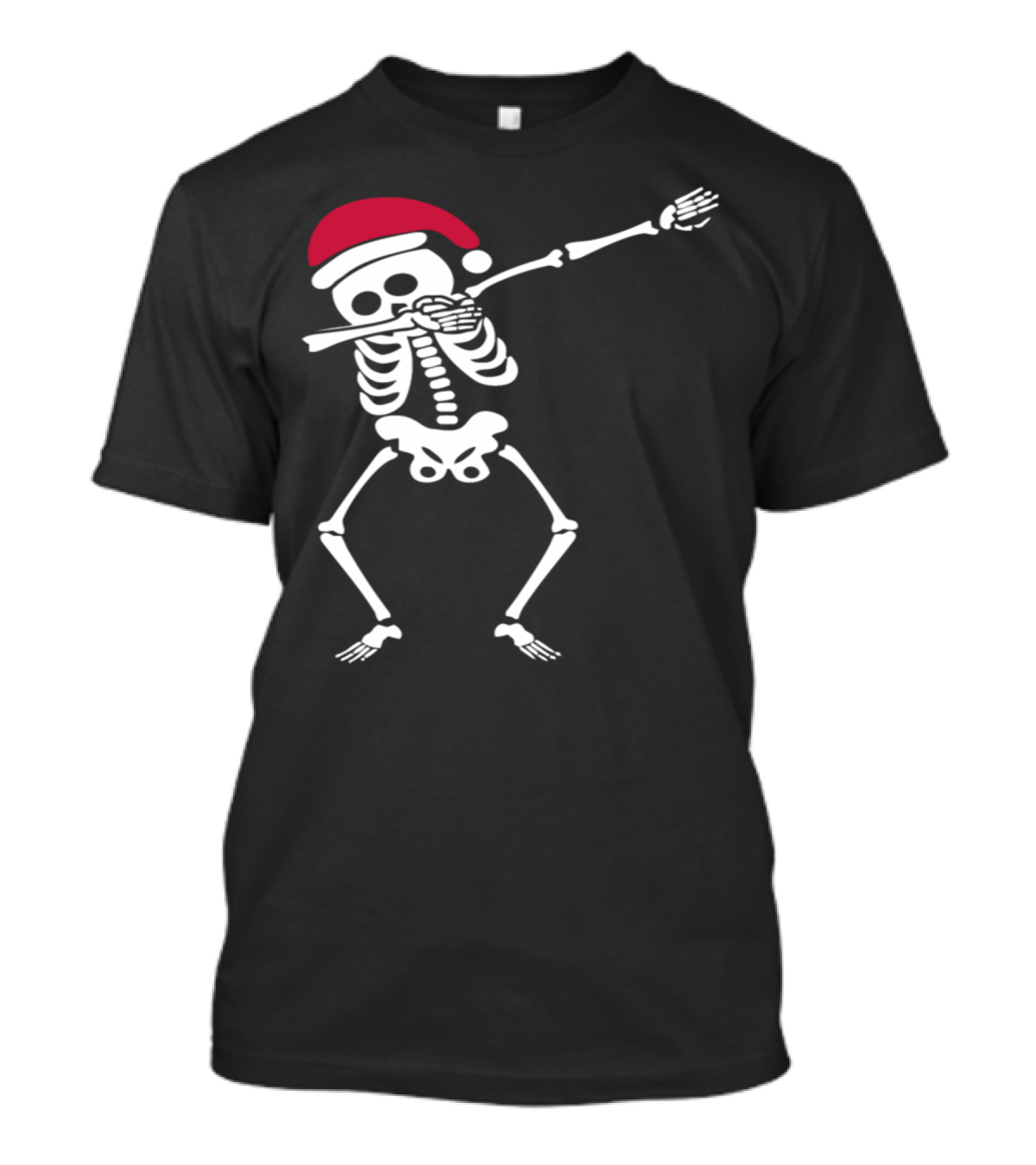 Santa Skeleton Dabbing Christmas Dance T-Shirt