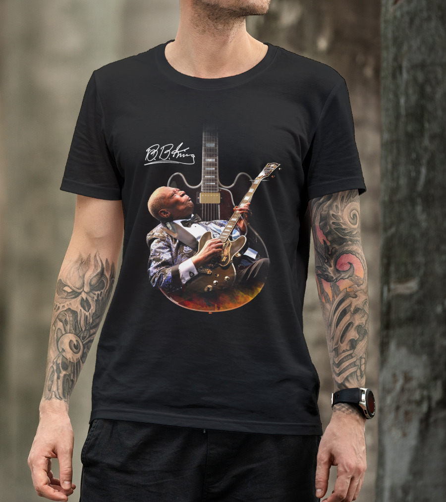 B.B. King Signature Blues Legend With Iconic Guitar T-Shirt
