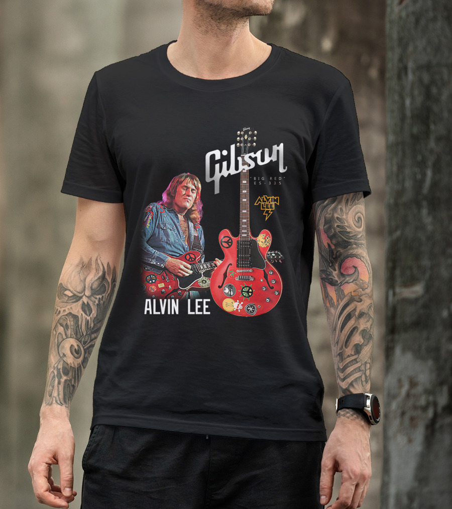 Gibson Big Red ES-335 Alvin Lee Guitar Iconic Rock Legend T-Shirt