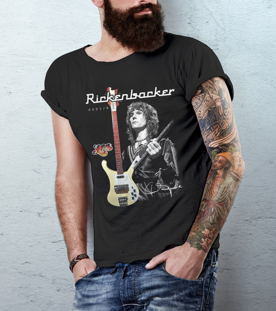 Rickenbacker 4001/8 Yes Chris Squire Signature T-Shirt