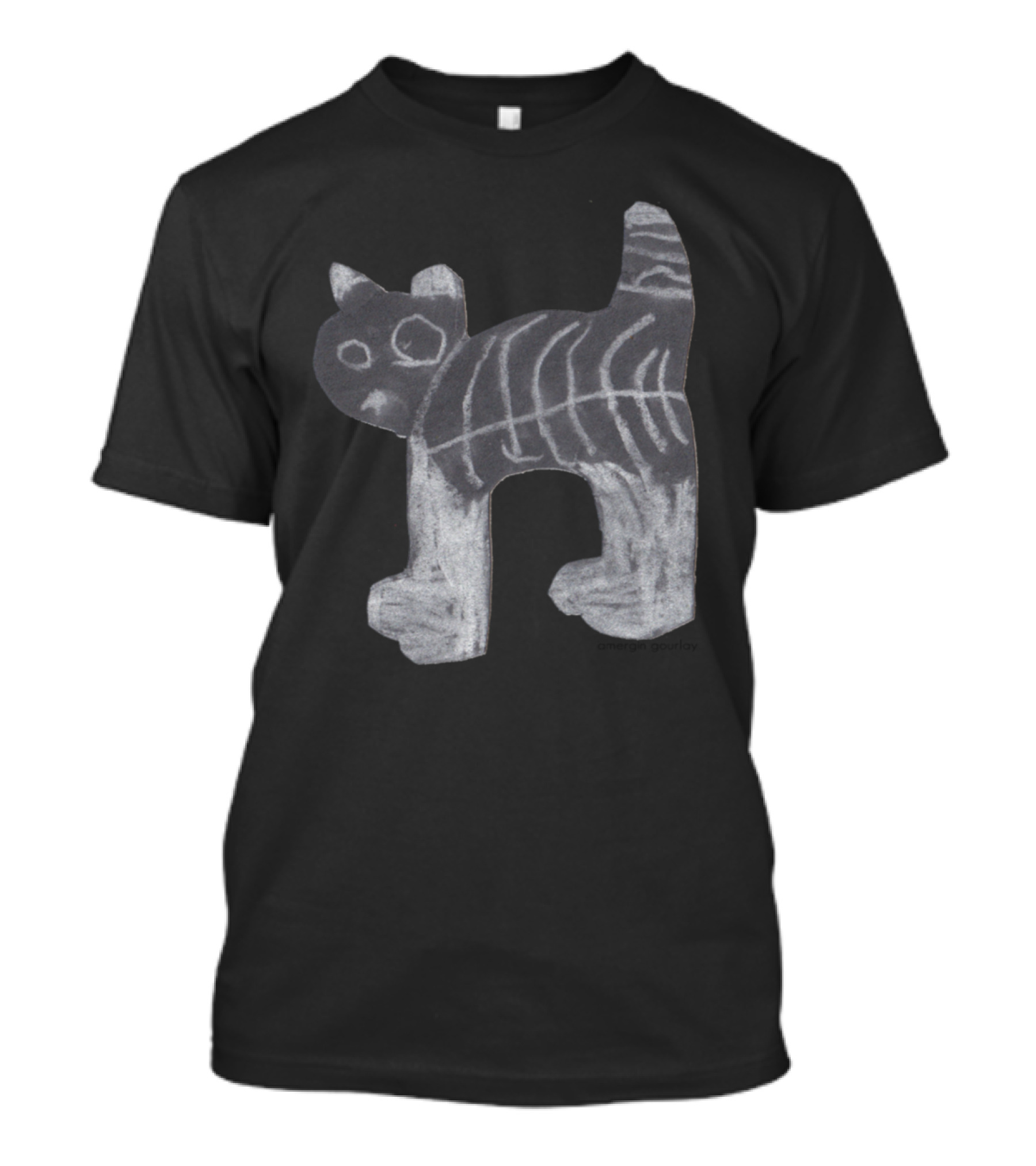 Skeleton Cat Halloween X-Ray Ghost T-Shirt
