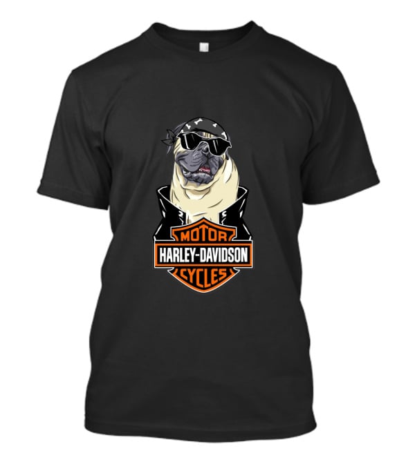 Harley Davidson Bullmastiffs Motorcycle Cycles T-Shirt