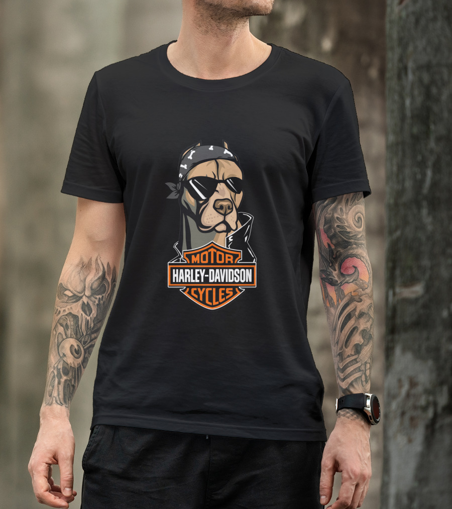 Harley Davidson Motorcycles American Pit Bull T-Shirt