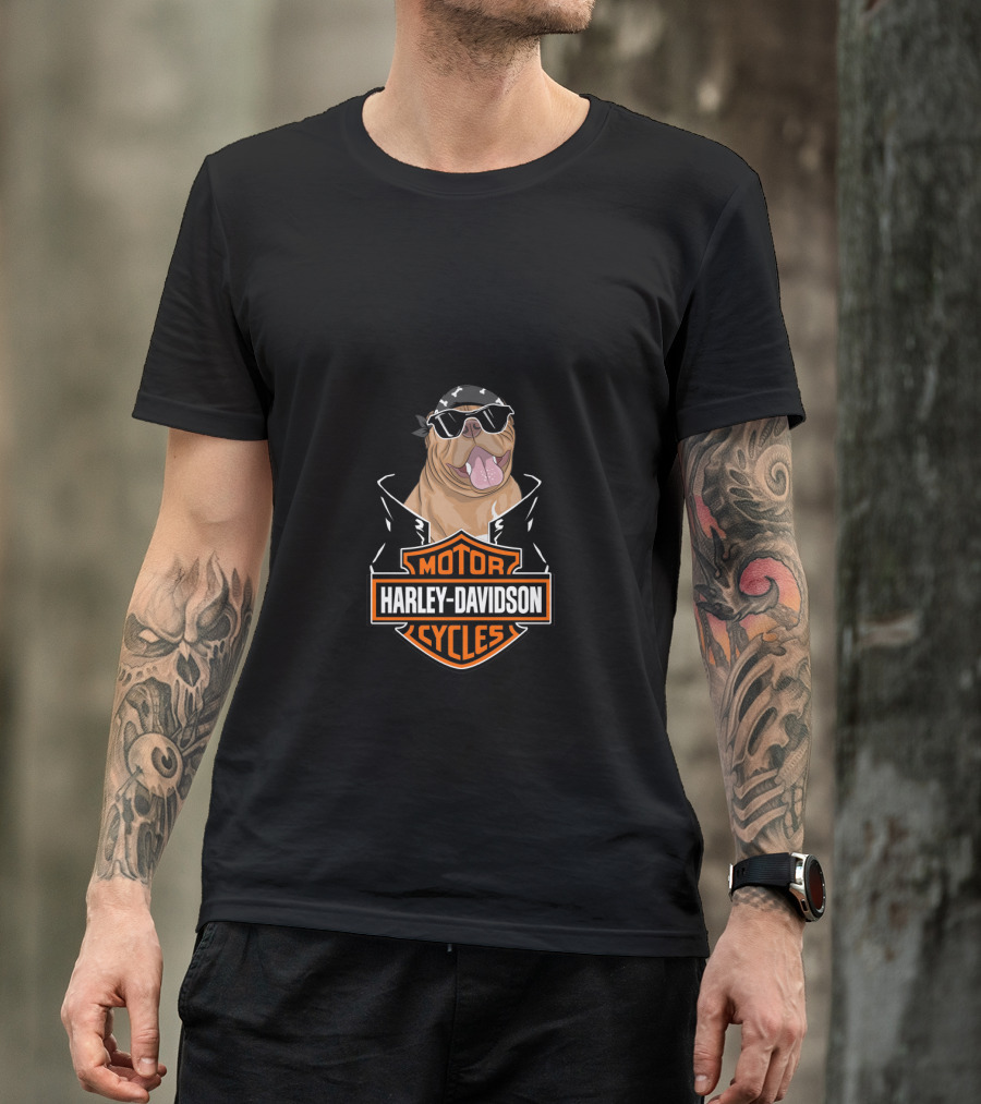 Harley Davidson Dogues De Bordeaux Cycles T-Shirt