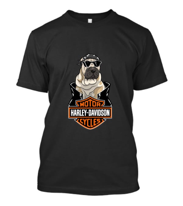 Harley Davidson Motor Cycles Shar Peis Motorcycle T-Shirt
