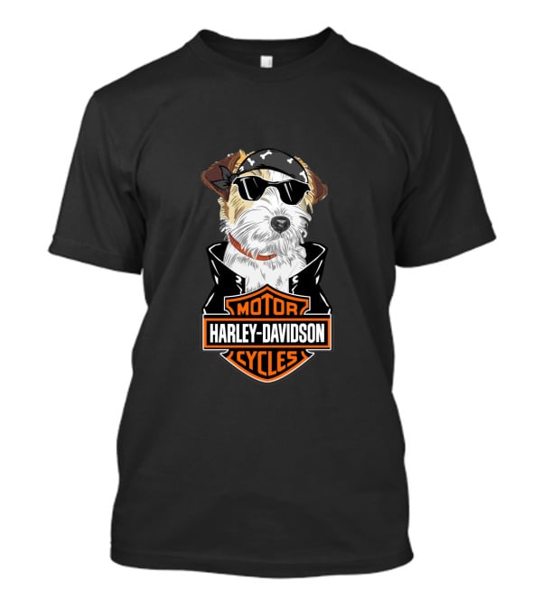 Westies Motorcycle Harley Davidson Cycles Dog With Bandana And Sunglasses T-Shirt