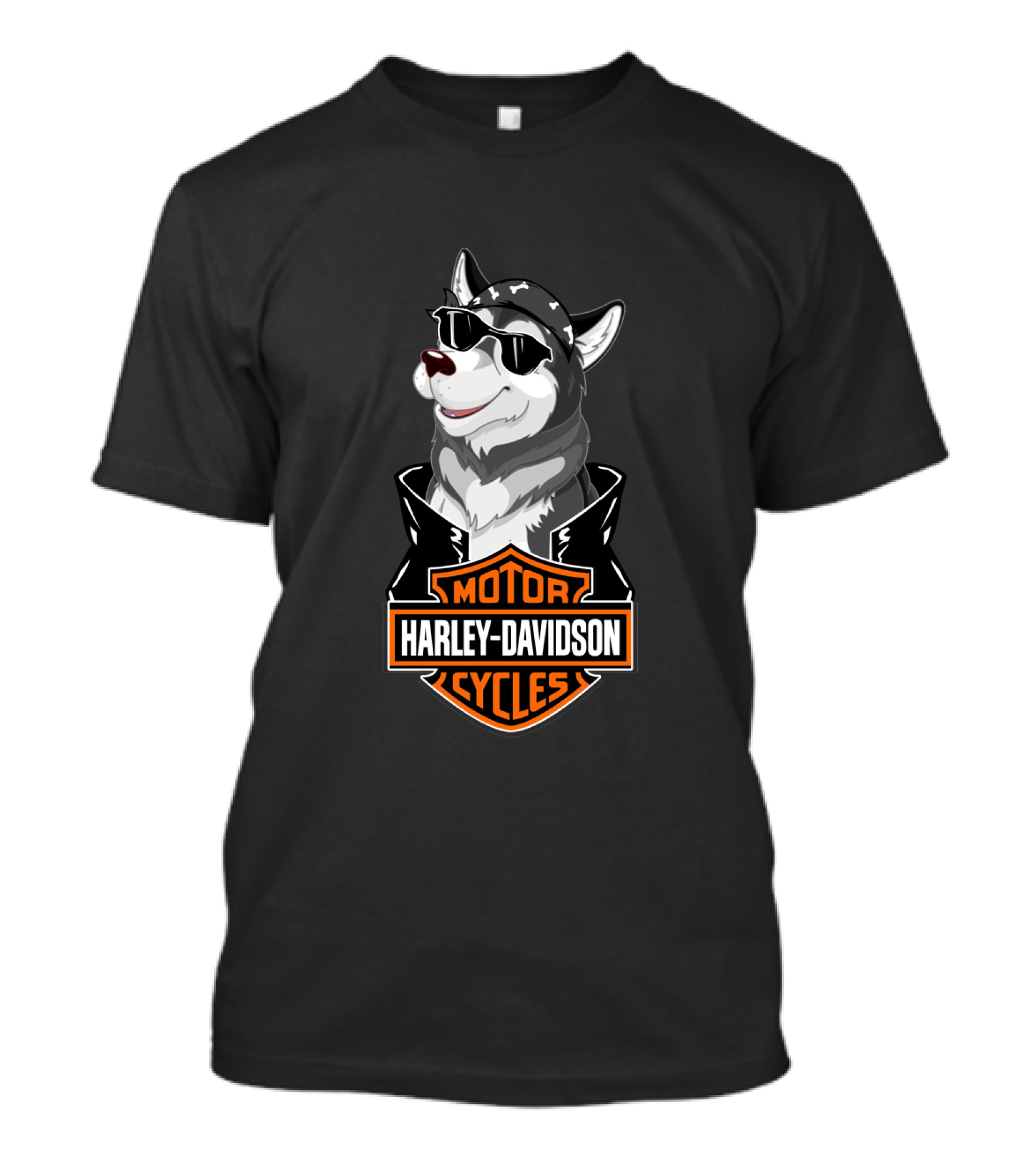Huskies Harley Davidson Motorcycle Cycles T-Shirt