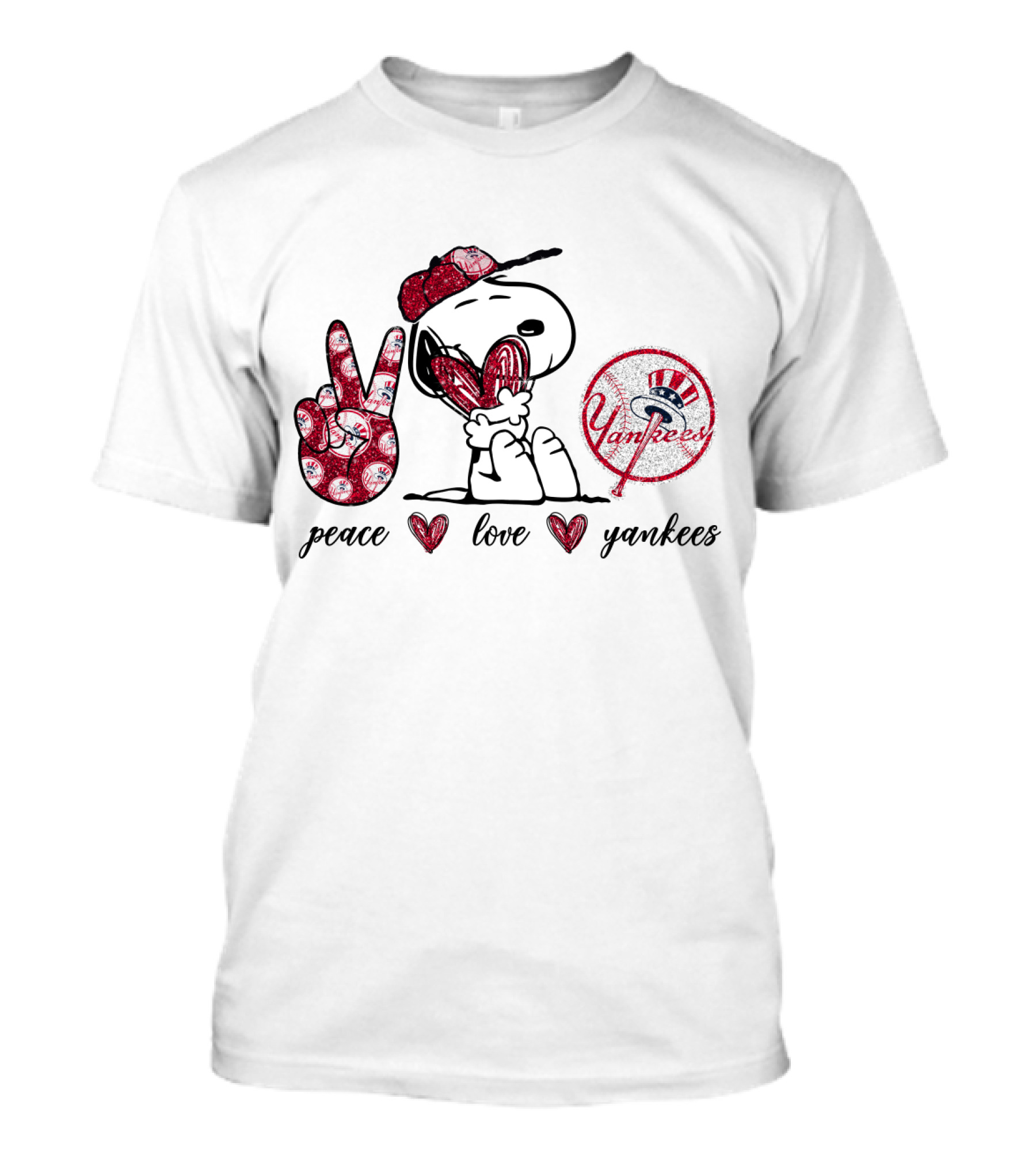 Peace Love Yankees Snoopy T-Shirt