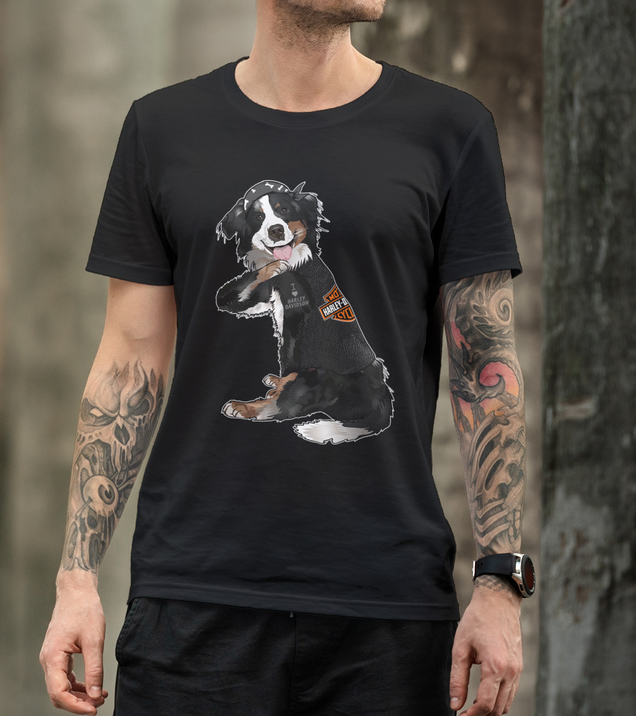 Bernese Mountain Dog Harley Davidson Hd T-Shirt