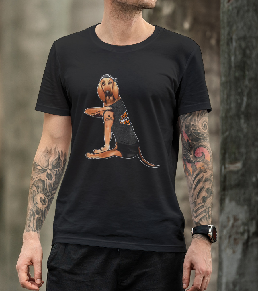 I Harley Davidson Bloodhound Hd T-Shirt
