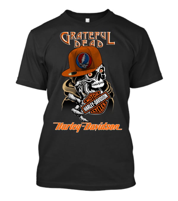 Grateful Dead Skull Harley Davidson Motorcycles T-Shirt