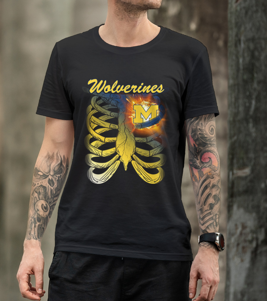 Wolverines M Logo In Ribcage T-Shirt