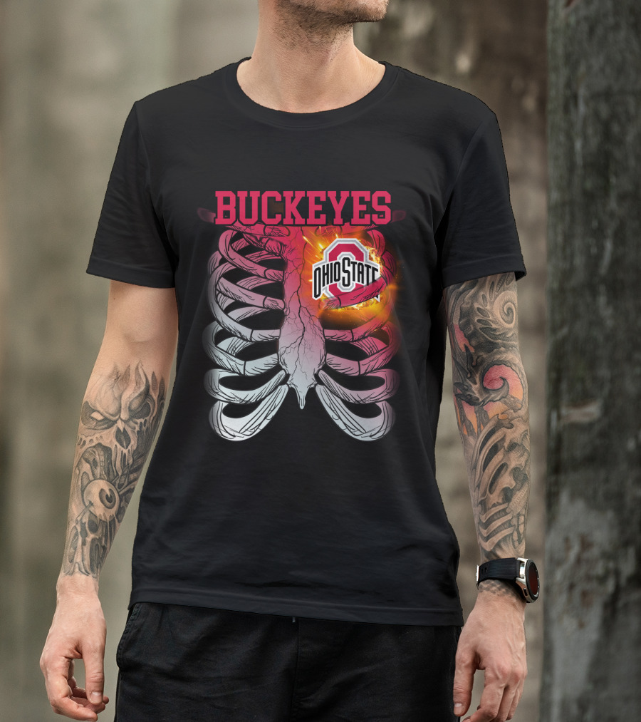 Buckeyes Ohio State Logo Rib Cage T-Shirt