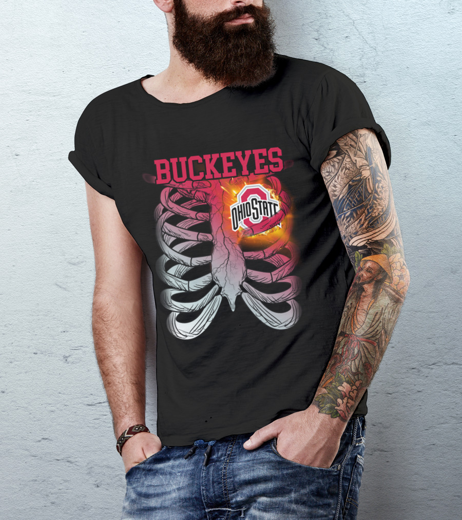 Buckeyes Ohio State Logo Rib Cage T-Shirt