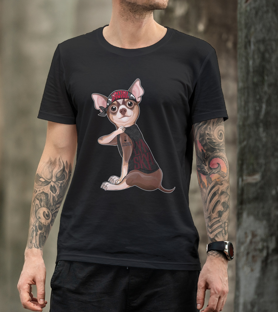 Lynyrd Skynyrd Bandana Tattoo Chihuahua T-Shirt