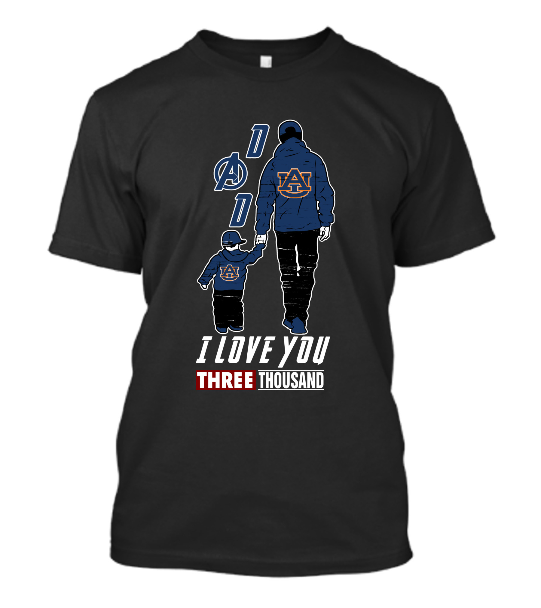Auburn Tigers Dad I Love You Three Thousand T-Shirt