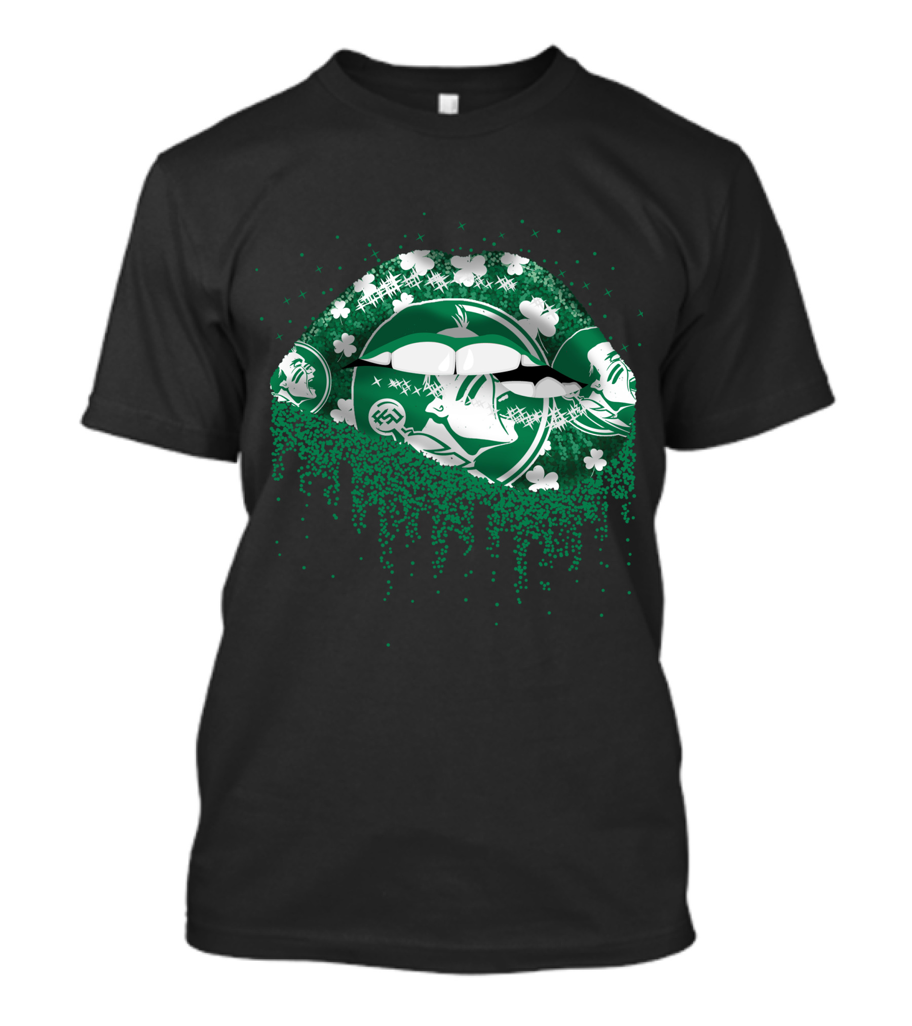 Florida State Seminoles Green Shamrock Lips T-Shirt