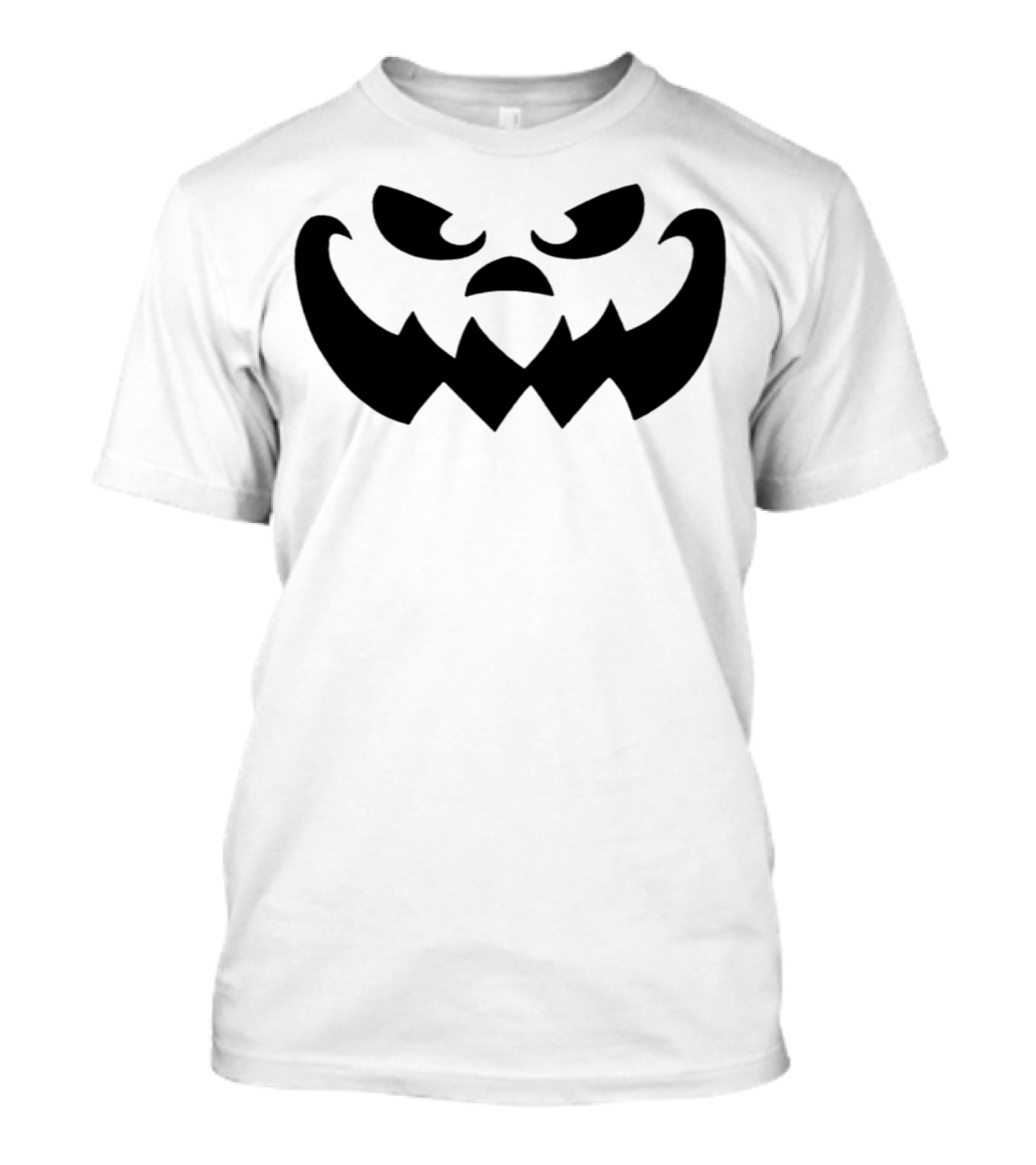 Evil Pumpkin Face Halloween Emblem T-Shirt