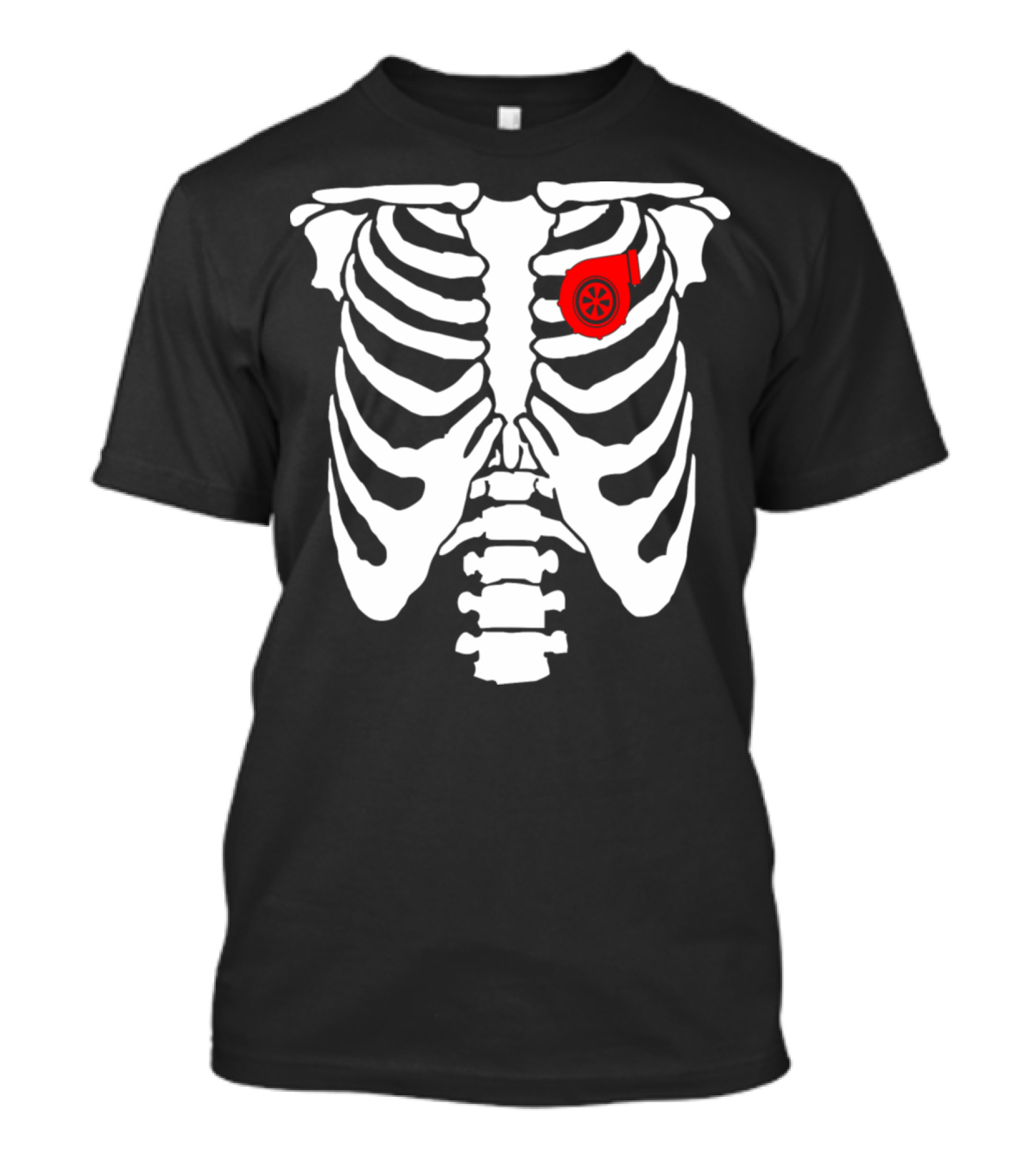 Turbo Skeleton Ribcage With Red Turbocharger T-Shirt