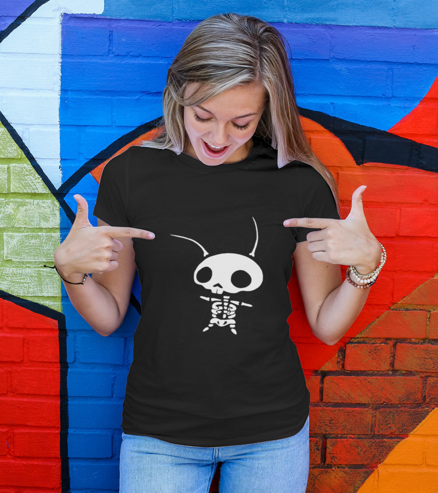 Bunny Skeleton In Top Hat With X-Ray Bones T-Shirt
