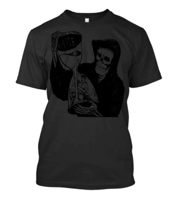 Grim Reaper Holding Hourglass With Figure Inside T-Shirt