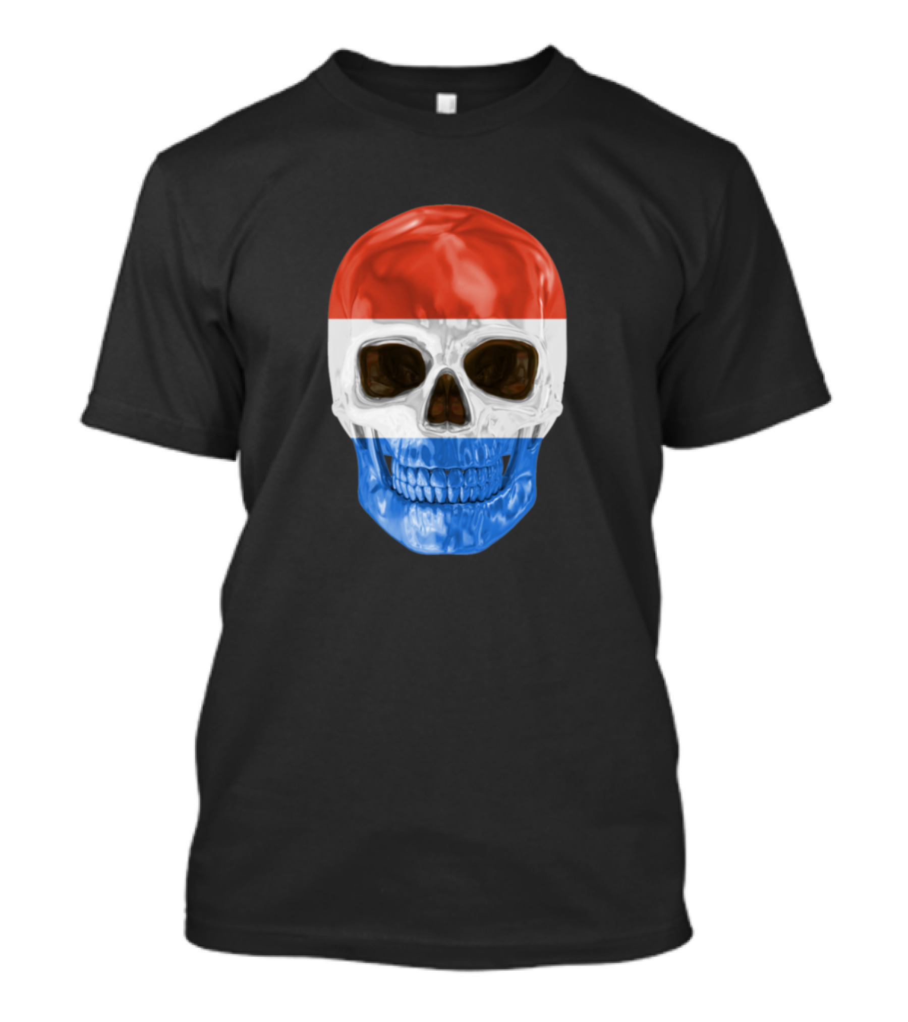 Netherlands Flag Skull T-Shirt