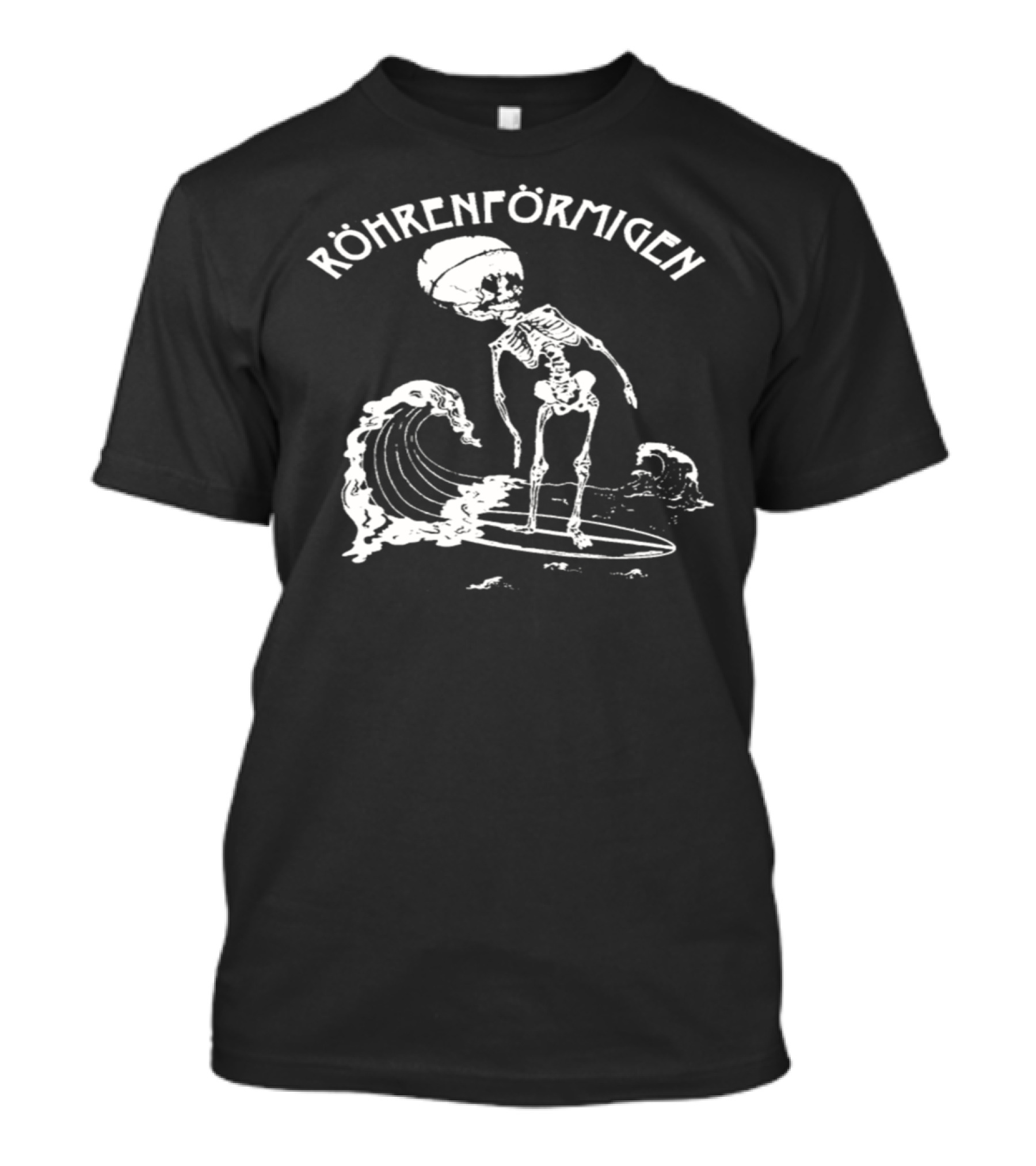 Röhrenförmigen Surfing Skeleton Surfer T-Shirt