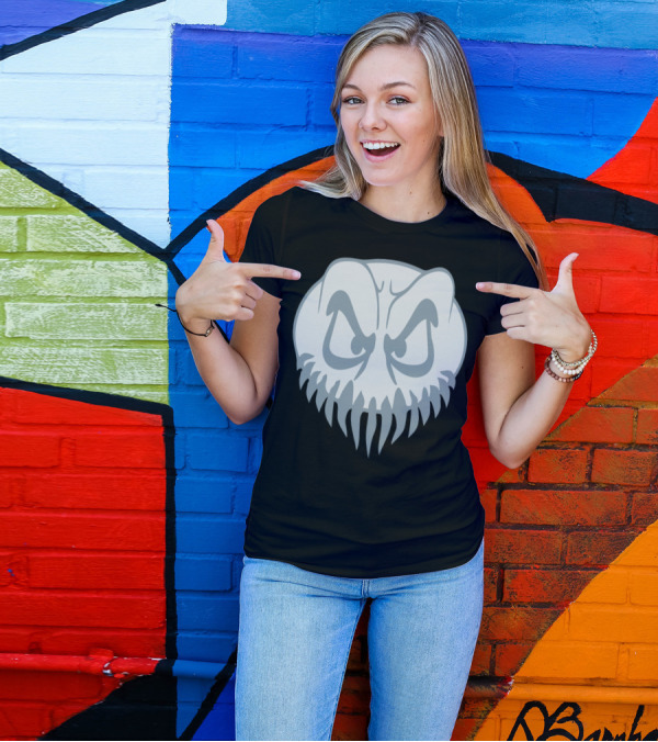 Skull Skeleton Dead Head Eyes Mouth Look Creepy Face T-Shirt