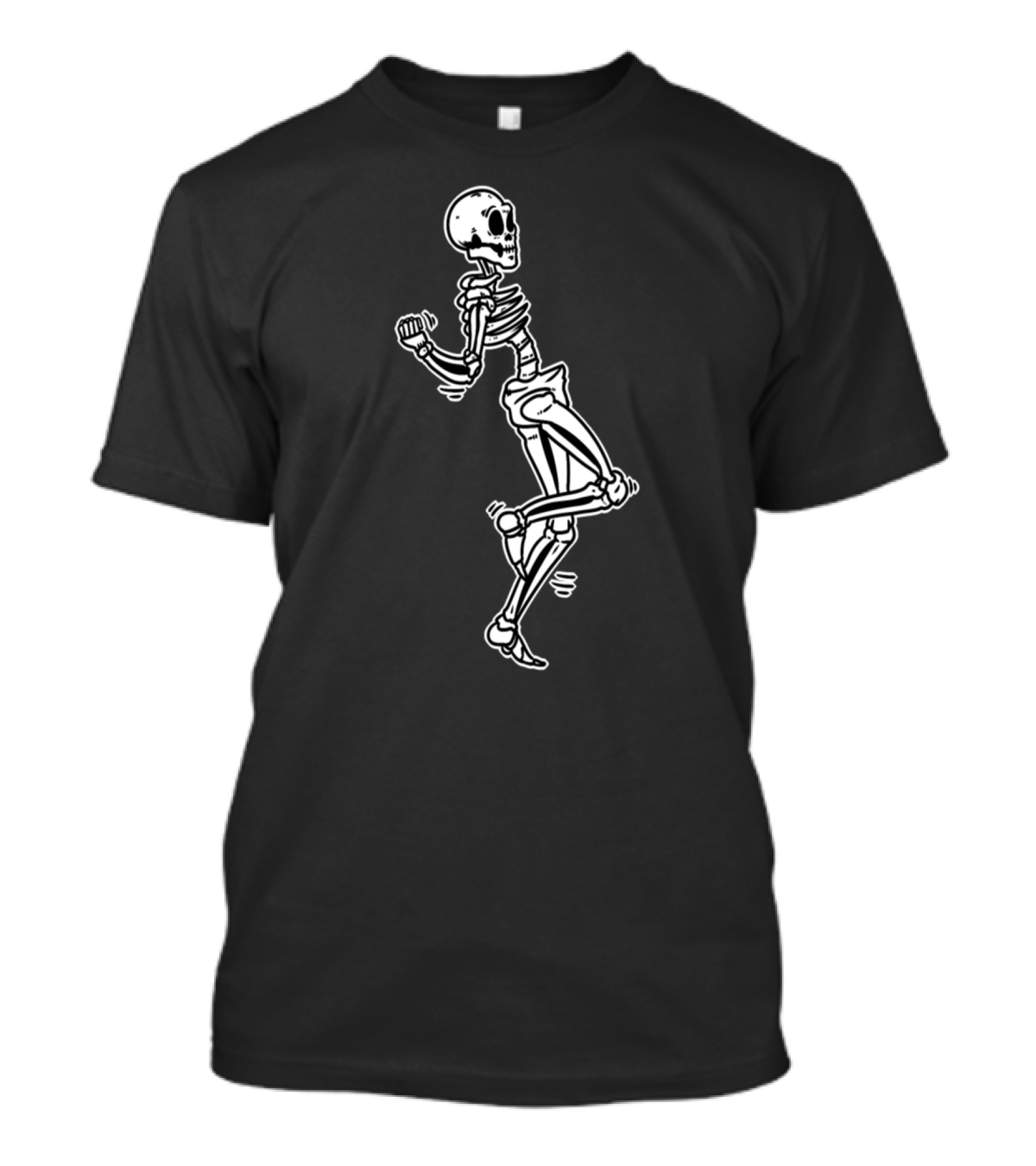 Witch Costume Halloween Horror Skeleton Broom Dance T-Shirt