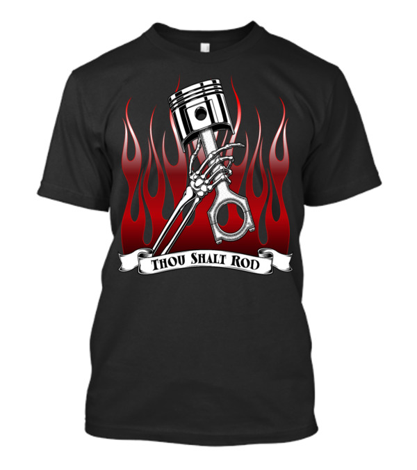 Thou Shalt Rod Pistons And Flames Colorblock T-Shirt