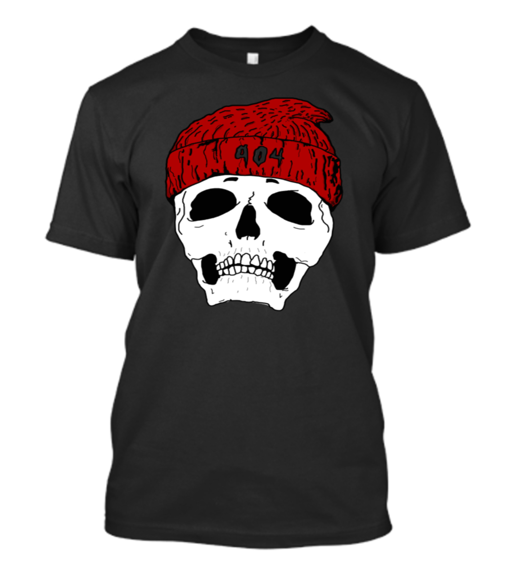 904 Skull Red Beanie T-Shirt