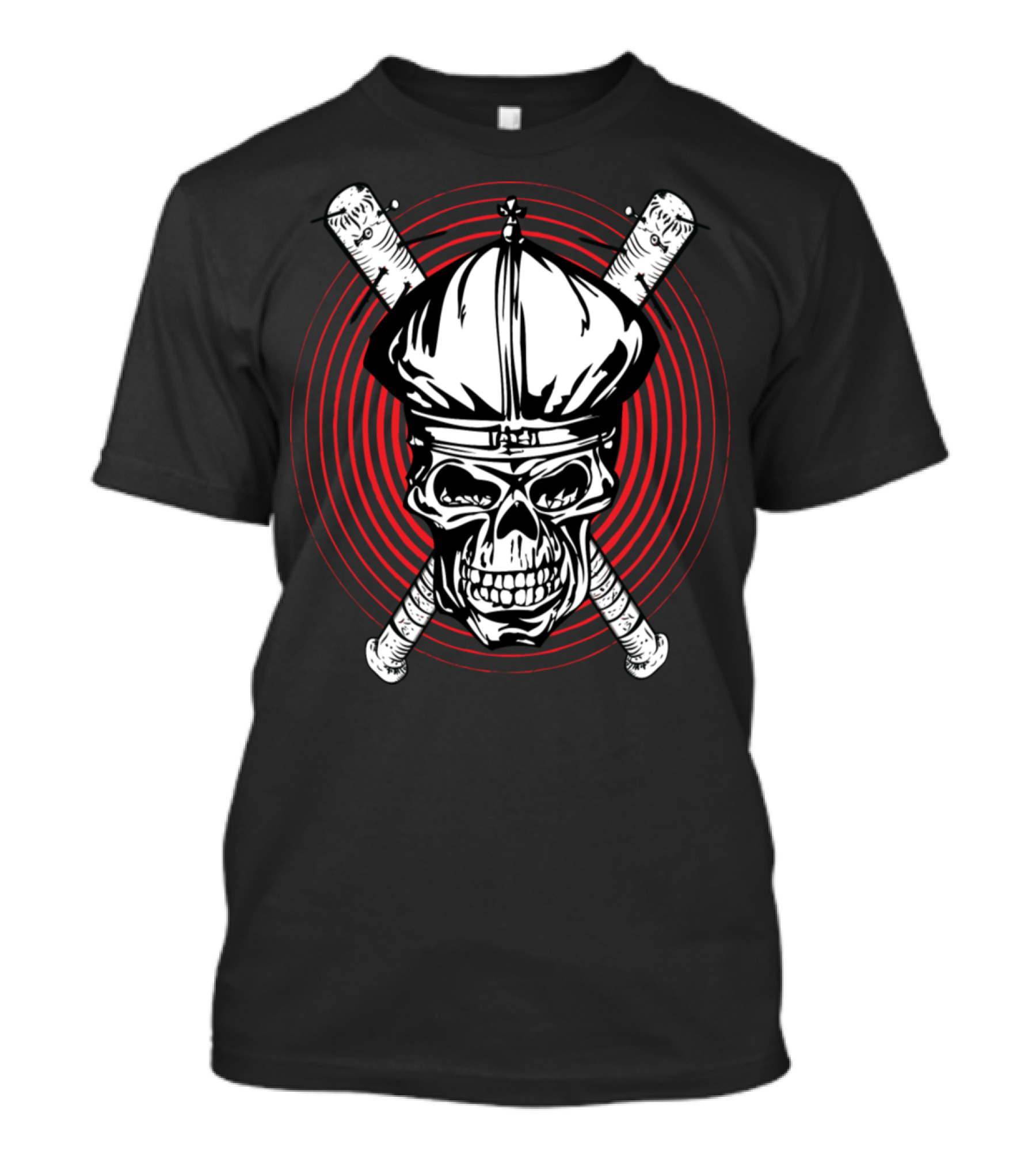 Pope Is Raider Skull With Baseball Bats T-Shirt