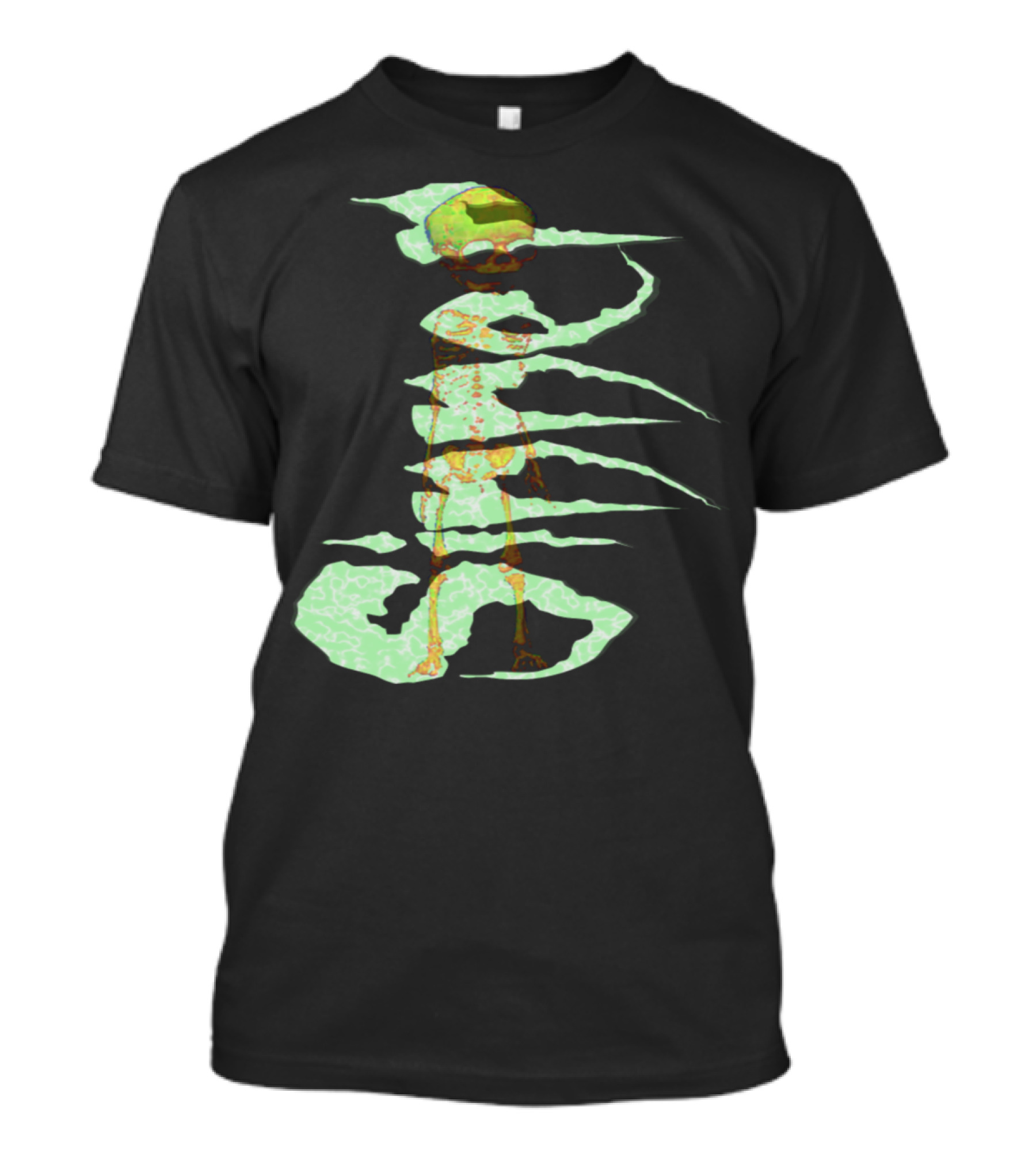 Ultimate Sin Abstract Skeleton Swirl T-Shirt